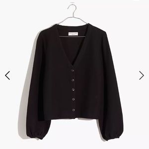 Madewell Bubble Sleeve Cardigan Top